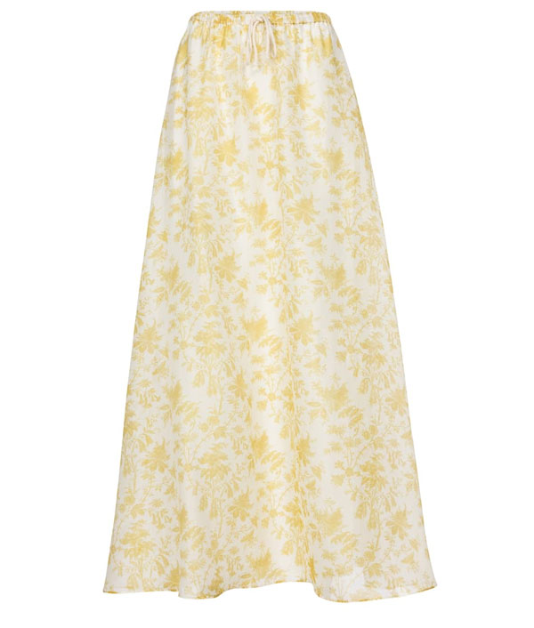Clementine cotton and silk maxi skirt- Sir